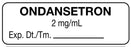 Medical Use Labels - Anesthesia Label, Ondansetron 2 mg/mL, 1-1/2" x 1/2"