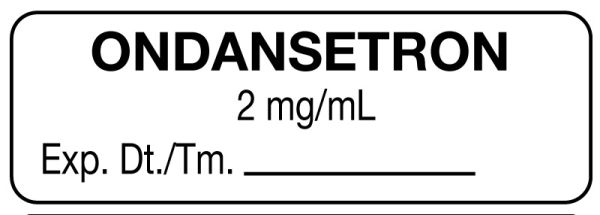 Medical Use Labels - Anesthesia Label, Ondansetron 2 mg/mL, 1-1/2" x 1/2"