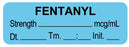 Medical Use Labels - Anesthesia Label, Fentanyl mcg/mL, DTI 1-1/2" x 1/2"