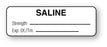 Medical Use Labels - Anesthesia Label, Saline, 1-1/2" x 1/2"