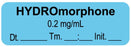 Medical Use Labels - Anesthesia Label, Hydromorphone 0.2mg/mL Date Time Initial, 1-1/2" x 1/2"