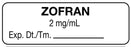 Medical Use Labels - Anesthesia Label, Zofran 2 mg/mL, 1-1/2" x 1/2"