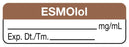 Medical Use Labels - Anesthesia Label, ESMOLOL mg/mL, 1-1/2" x 1/2"