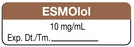 Medical Use Labels - Anesthesia Label, ESMOLOL 10mg/mL, 1-1/2" x 1/2"