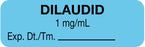 Medical Use Labels - Anesthesia Label, Dilaudid 1 mg/mL, 1-1/2" x 1/2"