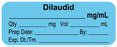 Medical Use Labels - Anesthesia Label, Dilaudid mg/mL, 2" x 3/4"