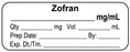 Medical Use Labels - Anesthesia Label, ZOFran mg/mL, 2" x 3/4"