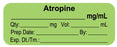 Medical Use Labels - Anesthesia Label, Atropine, 2" x 3/4"