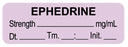 Medical Use Labels - Anesthesia Label, Ephedrine mg/mL DTI 1-1/2" x 1/2"