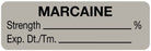 Medical Use Labels - Anesthesia Label, Marcaine %, 1-1/2" x 1/2"