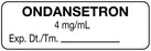 Medical Use Labels - Anesthesia Label, Ondansetron 4 mg/mL, 1-1/2" x 1/2"