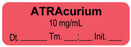 Medical Use Labels - Anesthesia Label, Atracurium 10 mg/mL Date Time Initial, 1-1/2" x 1/2"