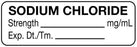 Medical Use Labels - Anesthesia Label, Sodium Chloride mg/mL, 1-1/2" x 1/2"