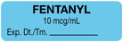 Medical Use Labels - Anesthesia Label, Fentanyl 10 mcg/mL, 1-1/2" x 1/2"