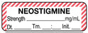 Medical Use Labels - Anesthesia Label, Neostigmine mg/mL DTI 1-1/2" x 1/2"