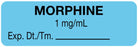 Medical Use Labels - Anesthesia Label, Morphine 1mg/mL, 1-1/2" x 1/2"