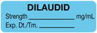 Medical Use Labels - Anesthesia Label, Dilaudid mg/mL, 1-1/2" x 1/2"