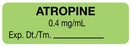 Medical Use Labels - Anesthesia Label, Atropine .4Mg/mL, 1-1/2" x 1/2"