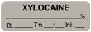 Medical Use Labels - Anesthesia Label, Xylocaine % Date Time Initial, 1-1/2" x 1/2"