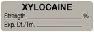 Medical Use Labels - Anesthesia Label, Xylocaine %, 1-1/2" x 1/2"