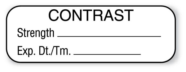 Medical Use Labels - Anesthesia Label, Contrast, 1-1/2" x 1/2"