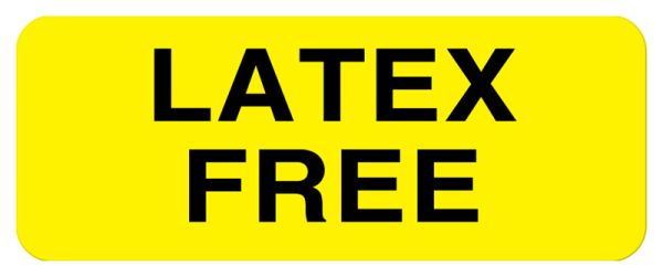 Medical Use Labels - Latex Free Alert Label, 2-1/4" x 7/8"