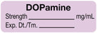 Medical Use Labels - Anesthesia Label, DOPamine mg/mL, 1-1/2" x 1/2"