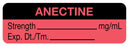 Medical Use Labels - Anesthesia Label, Anectine mg/mL, 1-1/2" x 1/2"