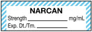 Medical Use Labels - Anesthesia Label, Narcan mg/mL, 1-1/2" x 1/2"