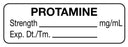 Medical Use Labels - Anesthesia Label, Protamine mg/mL, 1-1/2" x 1/2"