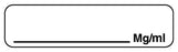 Medical Use Labels - Anesthesia Label, Blank mg/mL, 1-1/4" x 5/16"