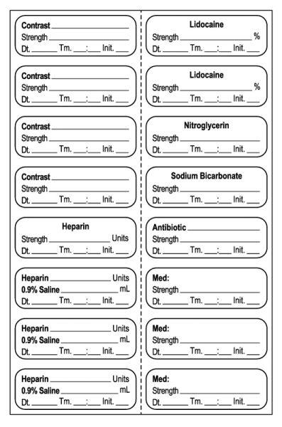 Medical Use Labels - Sterile OR 16 Label Sheet w/Pen