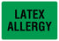 Medical Use Labels - Latex Allergy Alert Label, 4" x 2-5/8"