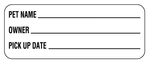 Medical Use Labels - Boarding and Grooming Care Label, 2-1/4" x 7/8"