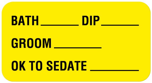 Medical Use Labels - Boarding and Grooming Care Label, 1-5/8" x 7/8"