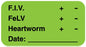 Medical Use Labels - F.I.V. + - FeLV + -, 1-5/8" x 7/8"