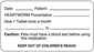 Medical Use Labels - Heartworm Medication Dispensing Label, 3" x 1-5/8"