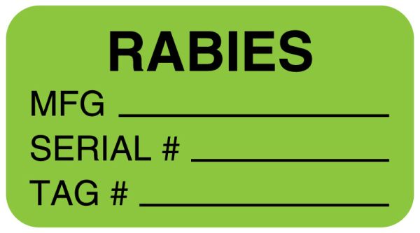 Medical Use Labels - Vaccination Record Label, 1-5/8" x 7/8"