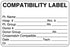 Medical Use Labels - Compatibility Label, 3" x 2"