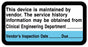 Medical Use Labels - Vendor Maintenance Label, 2" x 1"