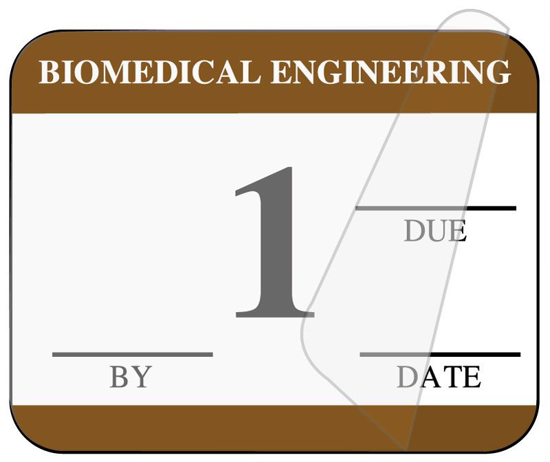 Medical Use Labels - Biomedical Self-Laminating Inspection Labels with Due Date