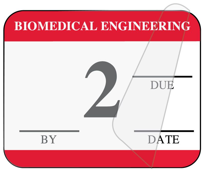 Medical Use Labels - Biomedical Self-Laminating Inspection Labels with Due Date