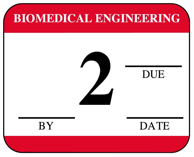 Medical Use Labels - Biomedical Inspection Labels with Due Date