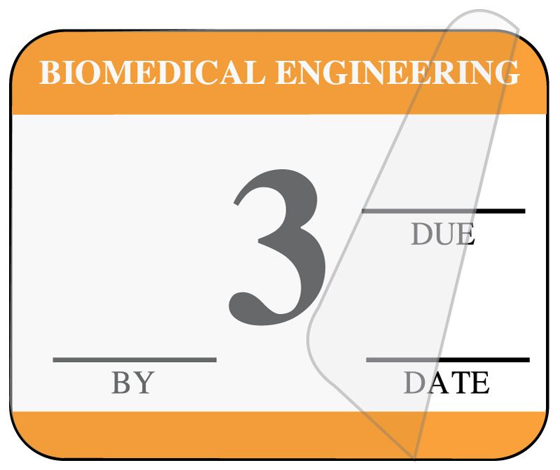 Medical Use Labels - Biomedical Self-Laminating Inspection Labels with Due Date