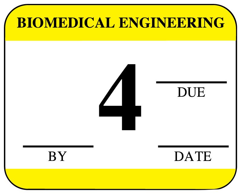 Medical Use Labels - Biomedical Inspection Labels with Due Date