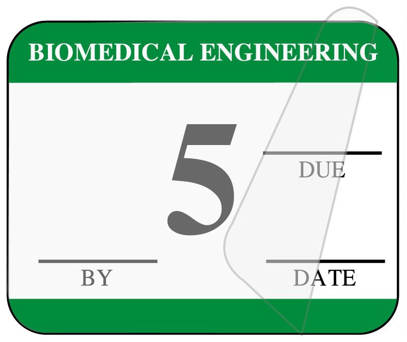 Medical Use Labels - Biomedical Self-Laminating Inspection Labels with Due Date