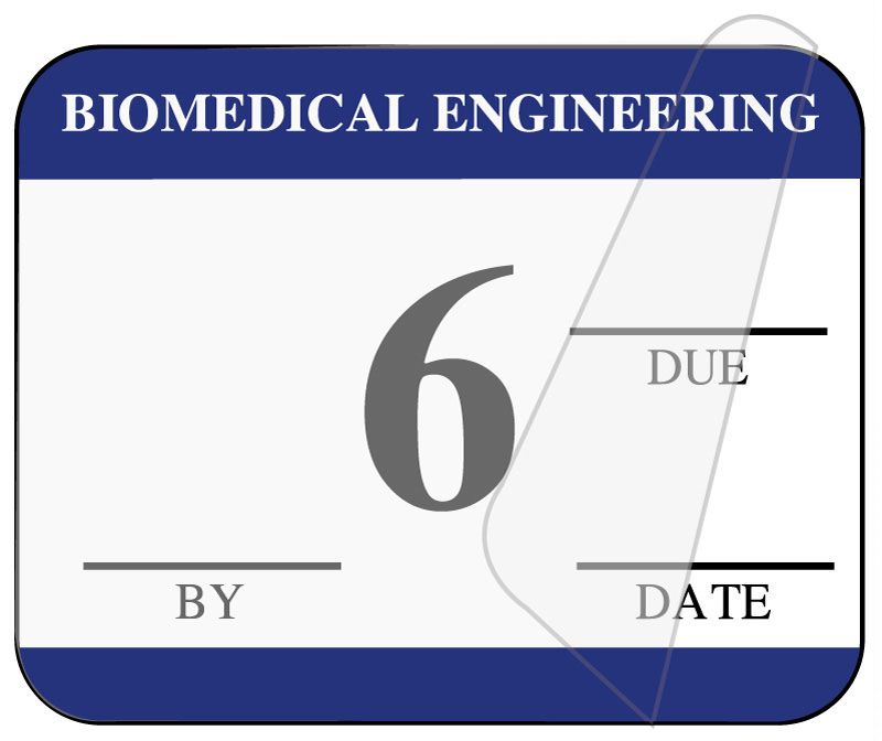 Medical Use Labels - Biomedical Self-Laminating Inspection Labels with Due Date