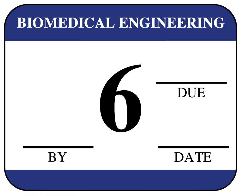 Medical Use Labels - Biomedical Inspection Labels with Due Date