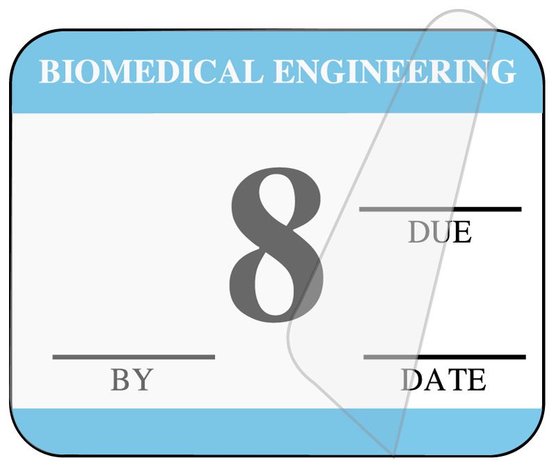 Medical Use Labels - Biomedical Self-Laminating Inspection Labels with Due Date