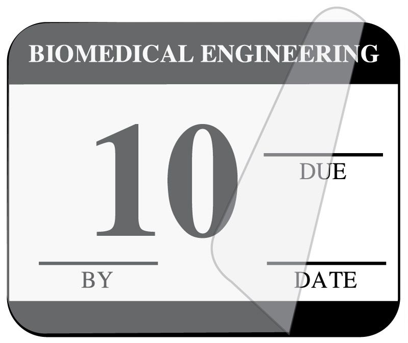 Medical Use Labels - Biomedical Self-Laminating Inspection Labels with Due Date